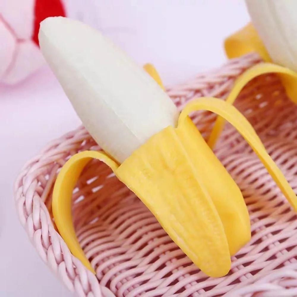 Söt frukt squishy stressbollar fidget sensorisk leksak kläm stresslindring handleksak anti-ångest banan töjbar långsamt stigande leksak