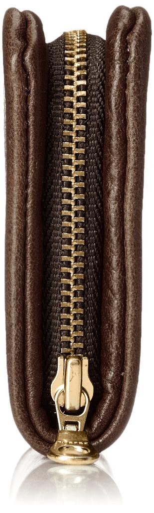 Lee Coin Premium Italian Soft Round Dark Brown Purse, Leather, Zipper,