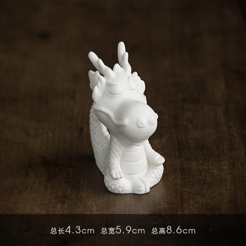 

Милые мультяшные украшения в виде дракона, чайный питомец, милые питомцы, приносящие удачу, украшения для дома, керамические поделки, подарки, новые