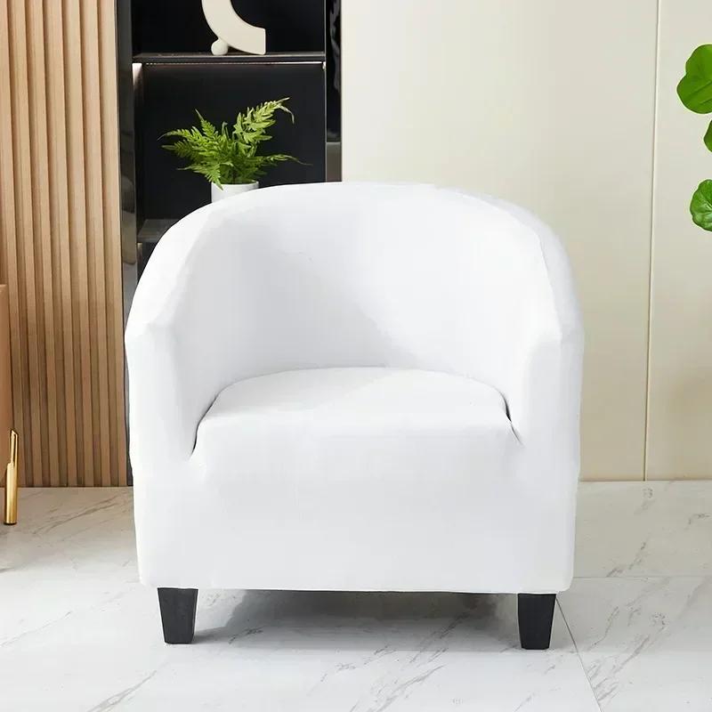 Monochromatic Couch Sofa Cover for Living Room, Stretch Slipcover, Club Cafes, Elastic Armchair, Green, Single Seater Protector
