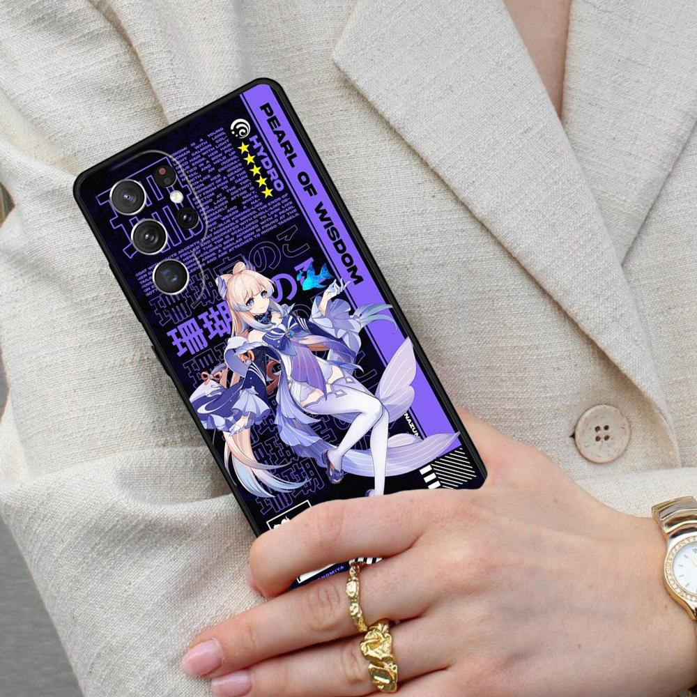 Fashion Genshin Impact Sangonomiya Kokomi Cell Phone Case for Samsung Galaxy S26 Ultra S25 S24 S23 S22 S21 S20 Note10 Cover