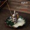 Ceramic Backflow Incense Burner Frog Elephant Rabbit Incense Holder Incense Stand Ornament