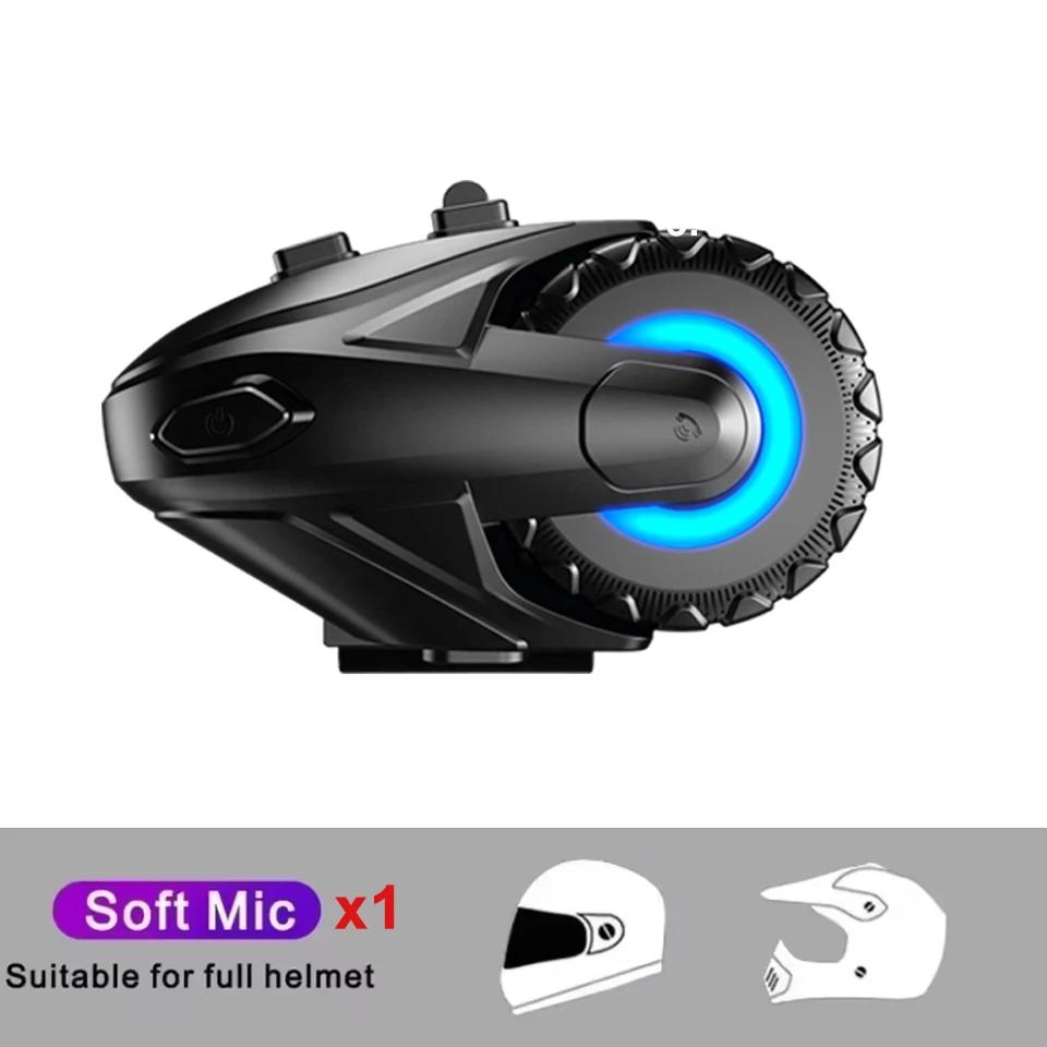 1/2pcs Motorcycle Intercom Headset Helmet For 2 Riders Intercommunicator Moto 500M Waterproof Music Sharing Interphone