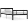 VidaXL Bed Frames Black and White Metal 100 X 200 Cm