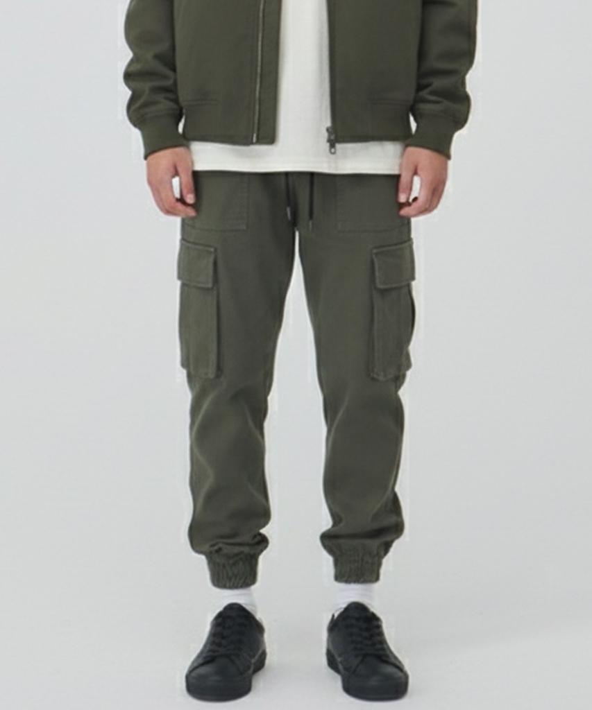 SEVENSELAH Fw Strong Cotton Cargo Joggers (Vintage Khaki)