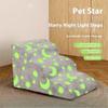 Creative Night Light Pets Steps Foam Dog Secure Stairs Ramps Non-Slip Pet Protect Older Dogs Pet with Joint Pain Sofa Bed Ladde