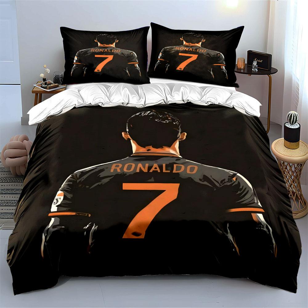 Black Jersey, Ronaldo, Seven. Bedding Sets Duvet Cover Sets Duvet Covers Pillowcases(1 * Duvet Cover 2 * Pillowcases Without Duvet Insert)