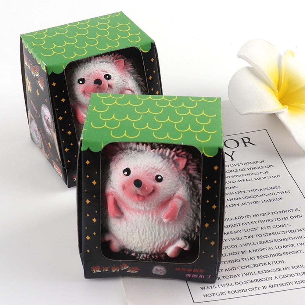 TPR Cartoon Hedgehog Decompression Toys Animals  Stress Ball   Grip Training