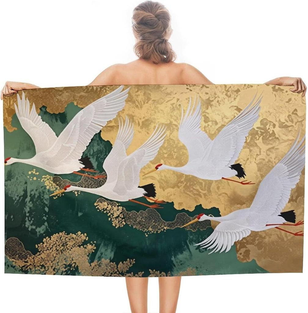 Dinosaur Rainforest Beach Towel Sand Free Quick Dry Bath Towel Large for Adult Kids Pool Swim Camping Essentials Accessories