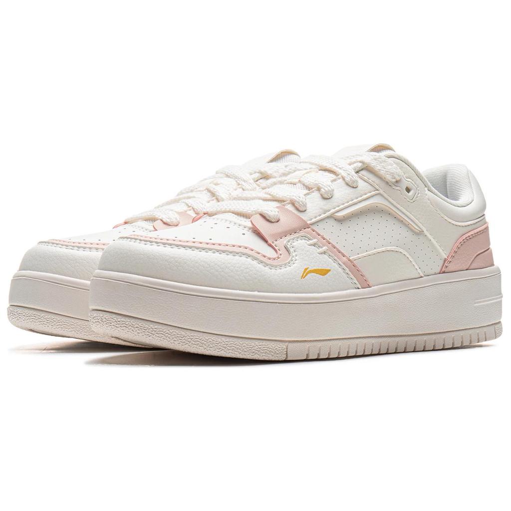 Li Ning Cheese Slip Resistant, Abrasion Resistant, Breathable, Height Increasing Low top Skateboard Shoes Women's AGCU366-1