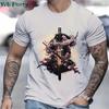 3D Printed Japan Samurai Pattern T-shirts Summer O-Neck Short Sleeve Loose Fashion Personality Street T-shirts