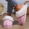 Cotton slippers women's autumn and winter plush home fluff mop head indoor non-slip home cotton slippers