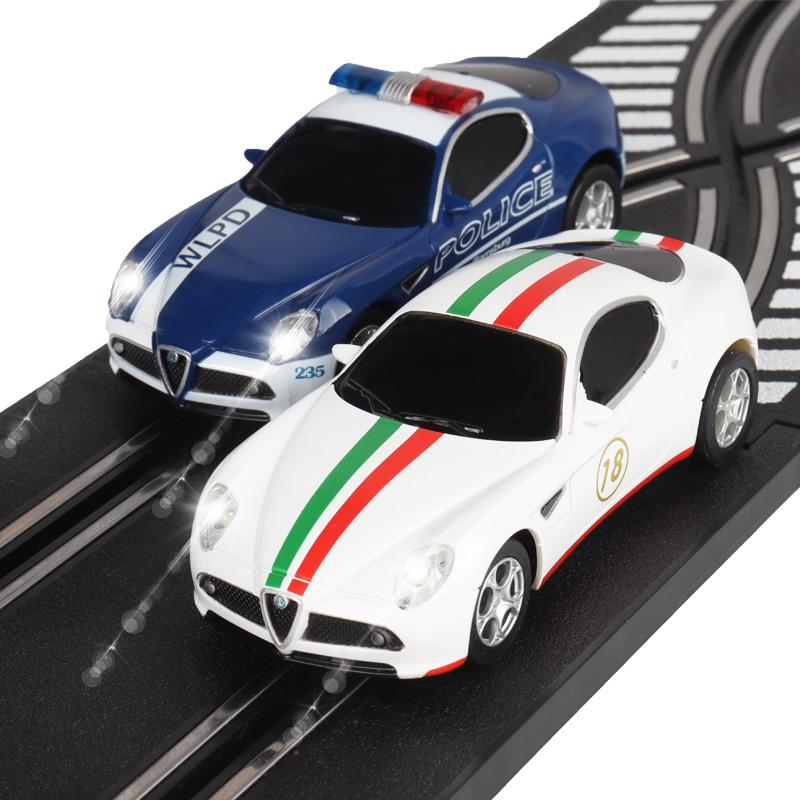 Slot Car 1/43 Scale Set Police Alfa Romeo Electric Racing Track Cars Toy For SCX Compact Go Ninco Scalextric tfc123