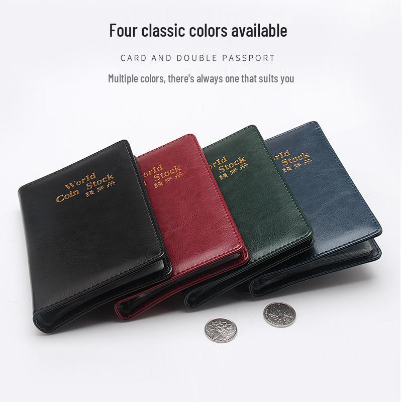 120-Pocket Large Capacity Leather Coin Album for Silver Dollars and Commemoratives