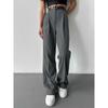 Western Style New Casual Temperament Loose Straight Trousers Suit Pants Solid Color Casual Pants