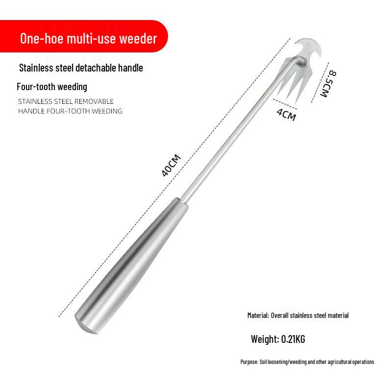 Manganese Steel Weeding Tool: Root Removal, Soil Loosening, Multifunctional Shovel for Gardening and Planting.