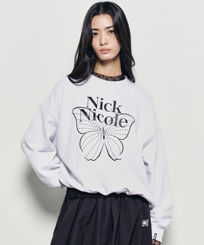 Nigaennikol Butterfly Signature Sweatshirt_Melange Black