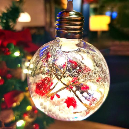 Julepynt LED Lyskuler Mykt Ambient Lys Knusesikker PVC Julelys Festlig Opplyst Kule