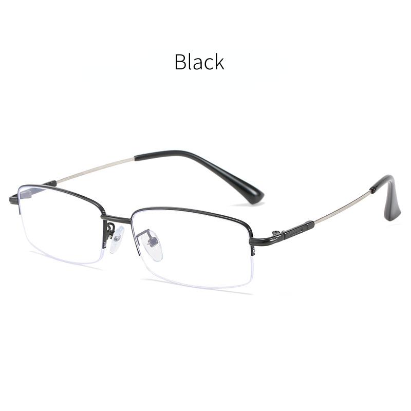 New Business Half-Frame Sqaure Myopia Glasses for Men Women Ultralight Anti Blue Light Finished Prescirption Eyewear Gafas