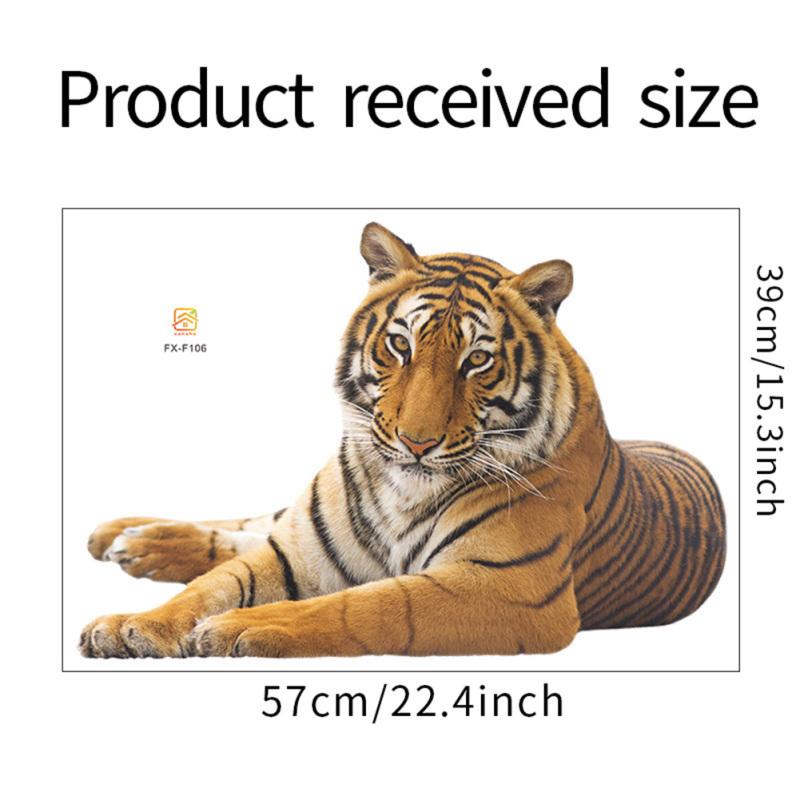 3D-Tiger-Wandaufkleber, wasserdicht, abnehmbar, Wandaufkleber, Tapete für Kinderzimmer, Wohnzimmer, Schlafzimmer