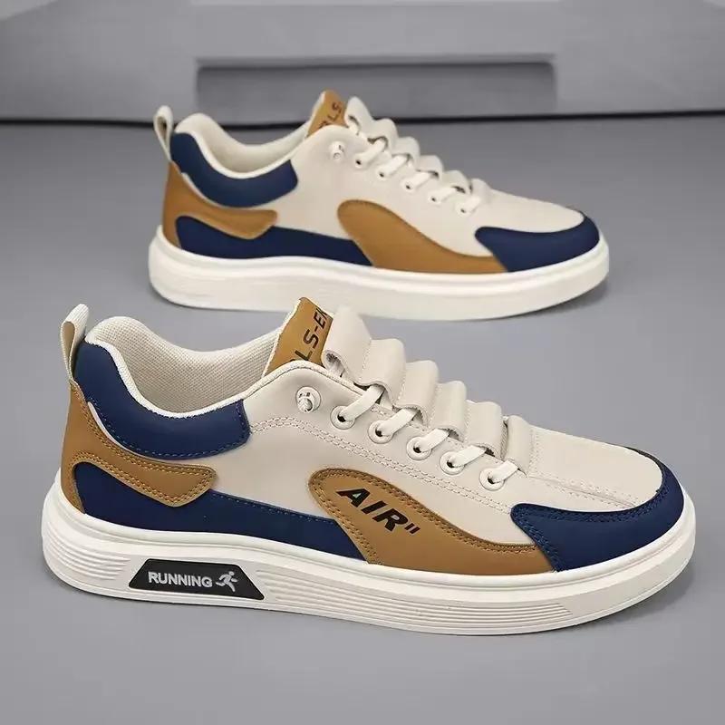 Spring Autumn Men's Shoes Leather  Low-top Men's Casual  Shoes Running Sports Shoes