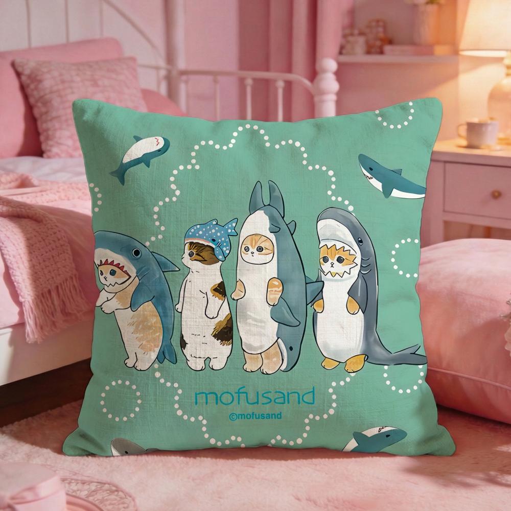 MMofusands Cute Cartoon Cushion Cover Premium Comfort Reversible Pillow Cove Two In One Design For Any Room  Car Interior
