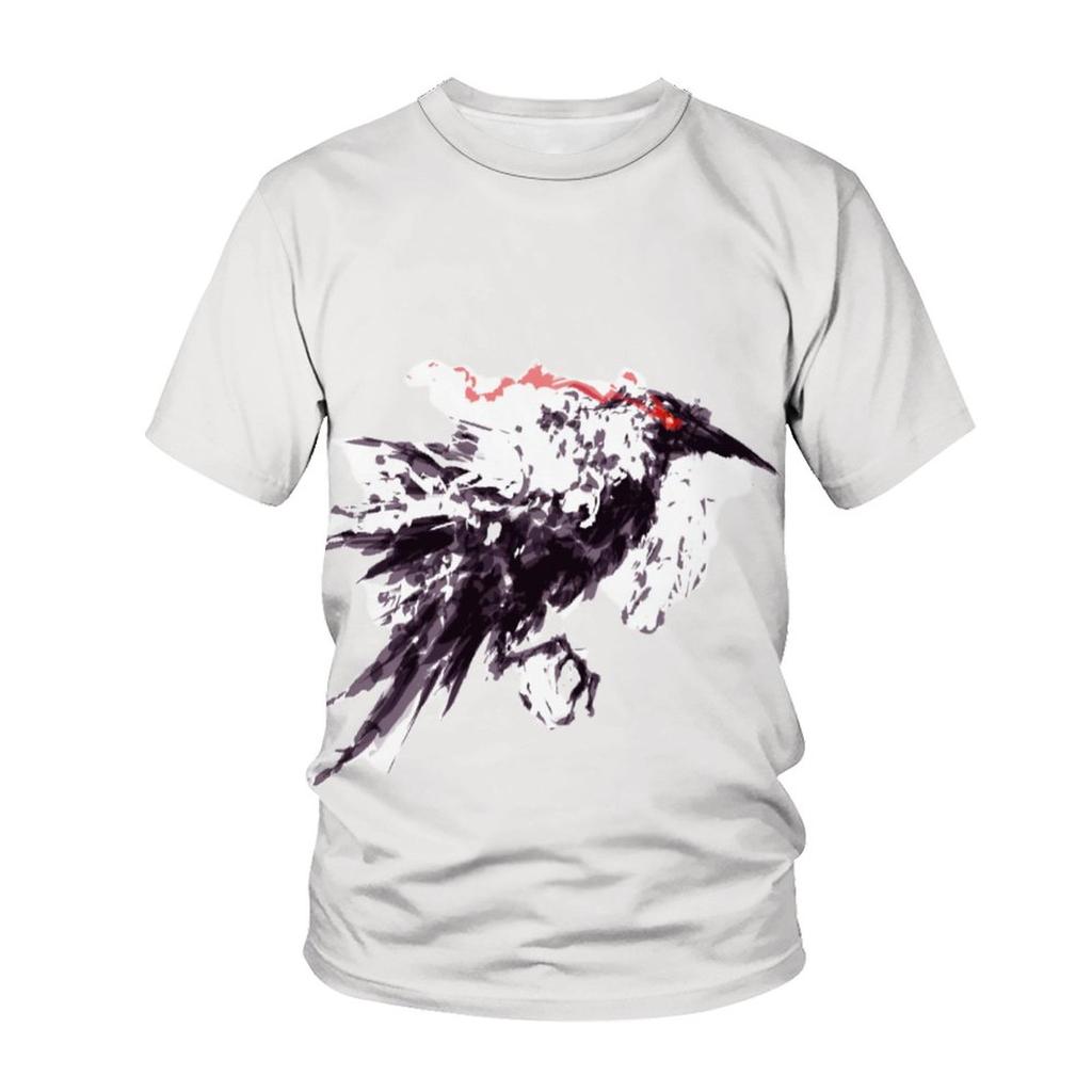 T-shirt Unisexe Corbeau Sarcastique - Motif Humour Noir, Coupe Classique, Plusieurs Couleurs