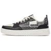 Hongxing Erke Cashew Flower Wear-Resistant Non-Slip Low-Top Skate Shoes Men sneakers Black White 51122301020-001