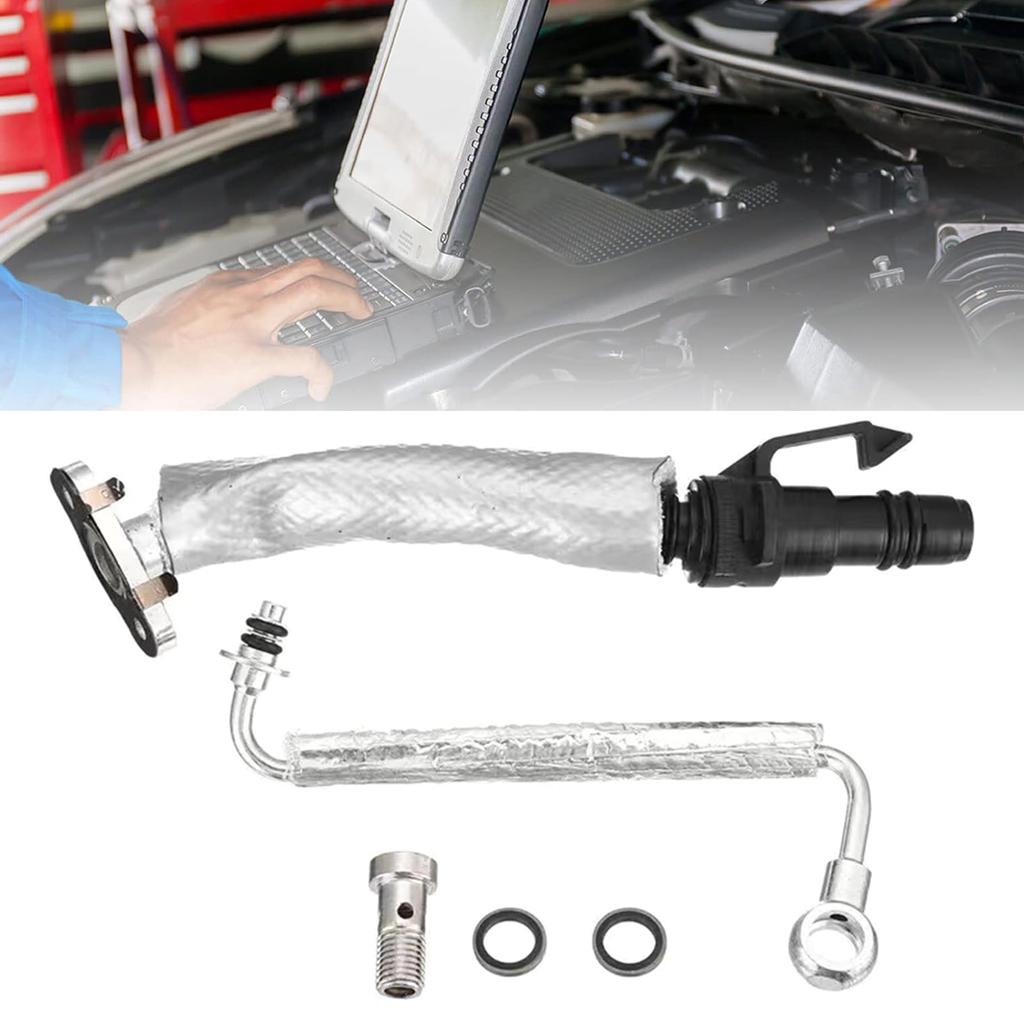 Durable Oil Return Drain Pipe Tube & Oil Feed Pipe Compatible for 55587854 55592600 Enhanced Efficiency, Smooth Oil Flow
