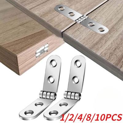 1/2/4/8/10PCS Durable Metal Foldable Hinges High Load Capacity for Woodworking and Furniture
