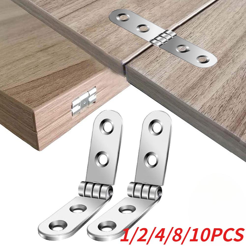 1/2/4/8/10PCS Durable Metal Foldable Hinges High Load Capacity for Woodworking and Furniture