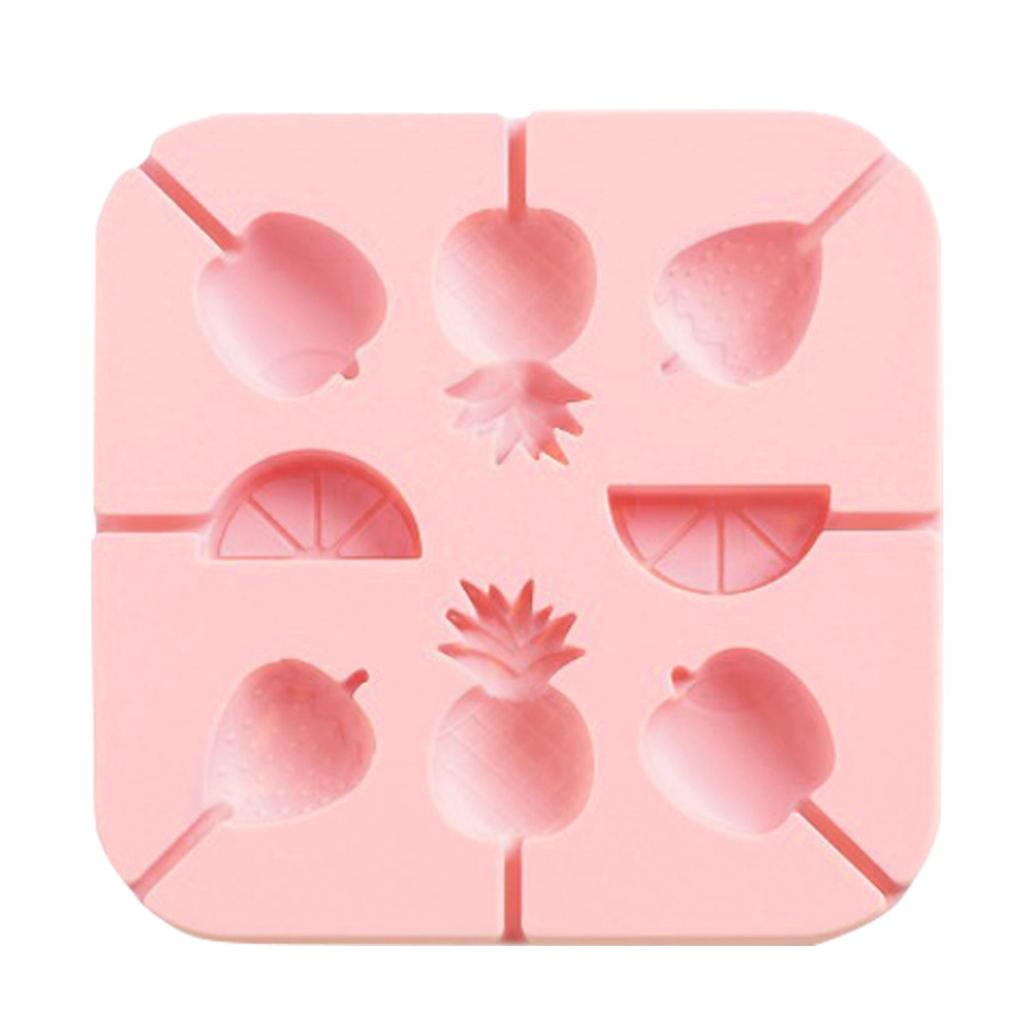 Silicone Fruit Shape Lollipop Mold Soft Safe Animal Fruit Party Cake Shape Fondant Mold Making Lollipop Chocolate Candy Mold