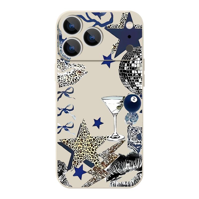 Leopard Star Disco Ball Pattern Case For iPhone 17 Pro Max Magnetic For Magsafe Silicone Cover For iPhone 16 Pro Max Funda iPhone 15 14 13 12 11 16E