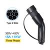 16/32A 3.6/7.2/11/22KW Type 2 EV Charger Plug Adaptor IEC 62169 Male/Female For Charging Station And Eletric Vehicle Connector