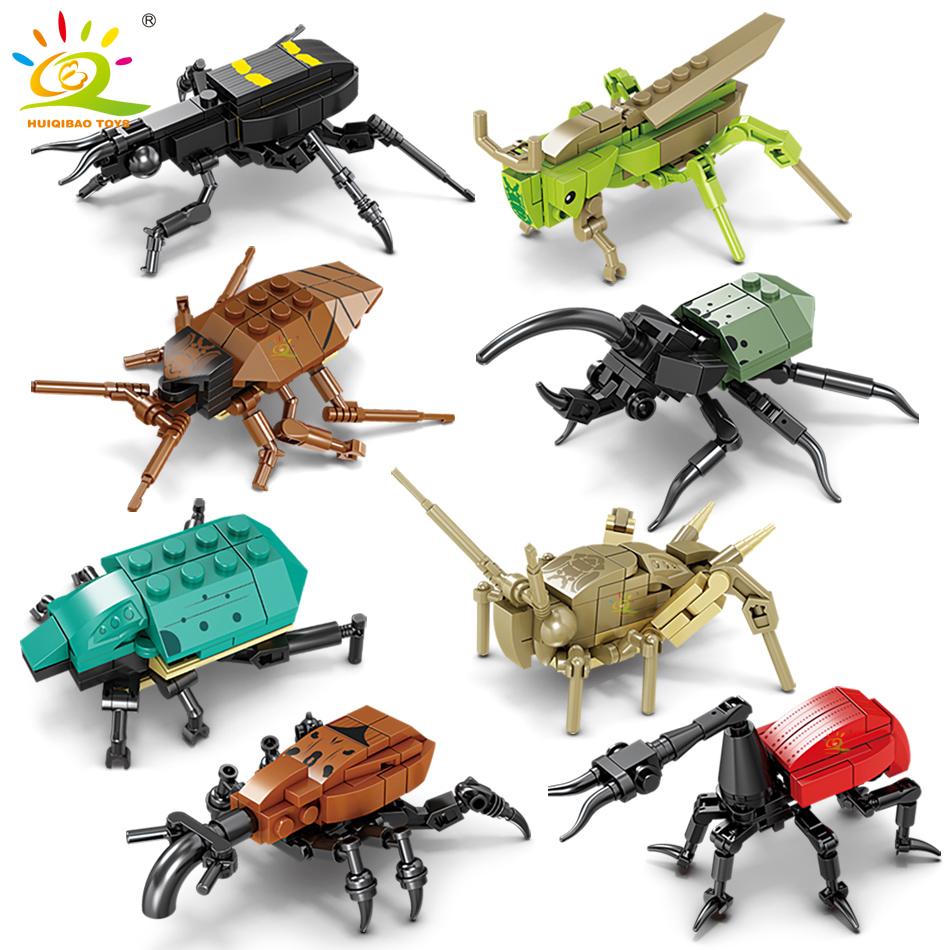Non-Toxic Moc Insect Model Building Blocks Fly Bee City Construction Bricks Set Children Puzzle Assemble Toys For Kidsgift