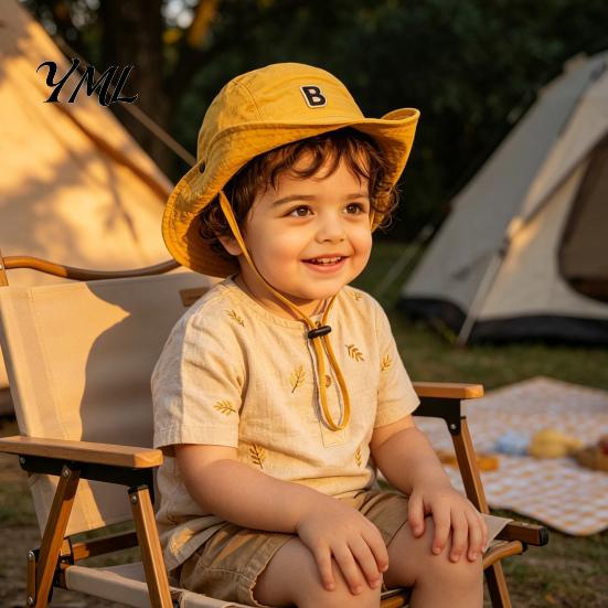 Cute Wavy Brim Sun Hat for Babies Kids Hat, Breathable UV Protection Cap with Adjustable Stylish Daily Outings Wide Brim, Summer Beach Toddlers