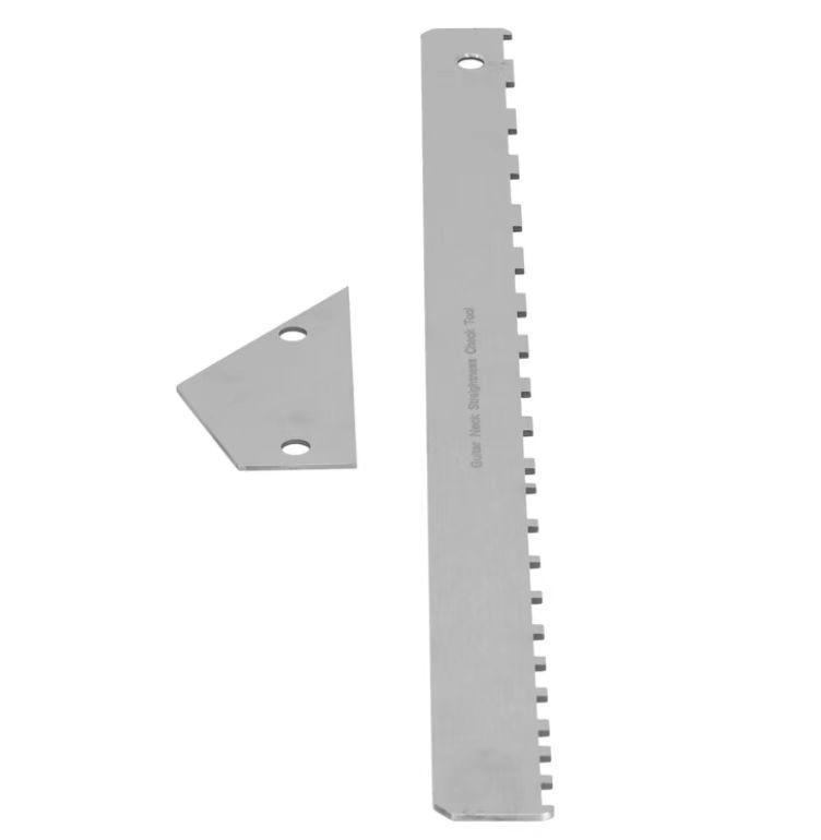 Stainless Steel Guitar Neck Notch Ruler - Bass & Electric Fingerboard Measurement Tool