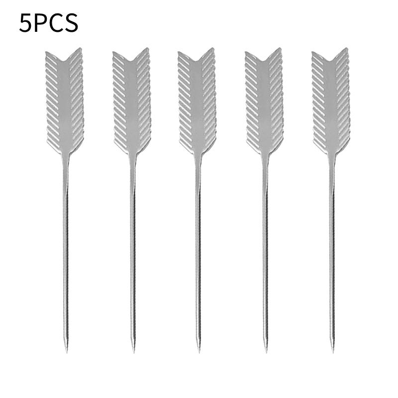 5-10Pcs Creative Stainless Steel Cocktail Picks Martini Picks Juice Decoration Picks Bar Bartending Tools Kitchen Accessories