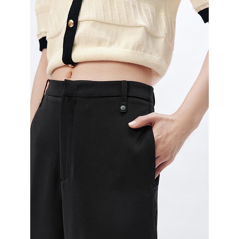 PEACEBIRD Women's High-Waist Satin Wide-Leg Pants