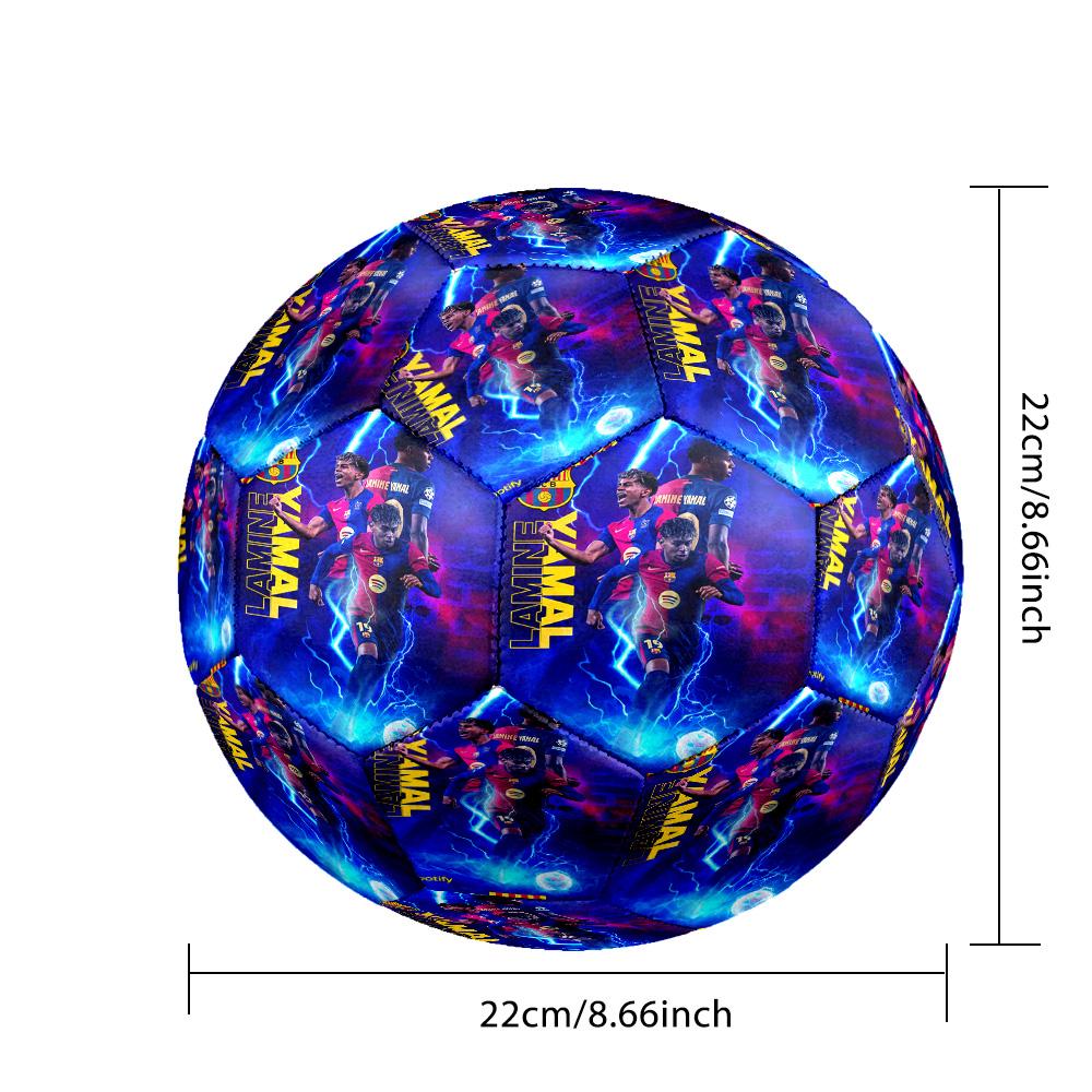 Lamine Yamal 19 Spain's Soccer Star Size 5 Soccer Ball Machine-Stitched Indoor/Outdoor Training and Matches Soccer Accessory Perfect Birthday Christma
