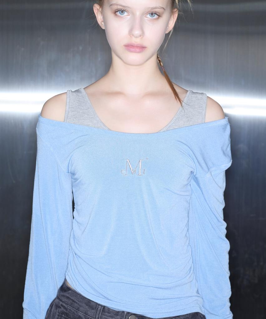 MUCENT Viola One-Shoulder Asymmetrical Shirred Tee (3 Colors)