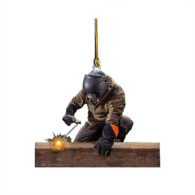 

Мультяшный сварщик Модный акриловый автомобильный кулон Привлекательный декор для дома, автомобиля и StyleB