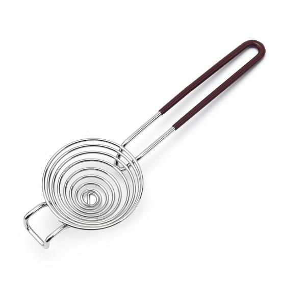 Egg White Separator Spiral Shape with Long Handle 304 Stainless Steel Food Grade Egg Yolk Filter for Kitchen