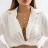 Beach Wind Simple Metal Chain Sexy Breast Chain, Bikini Back Chain Integrated Necklace Female