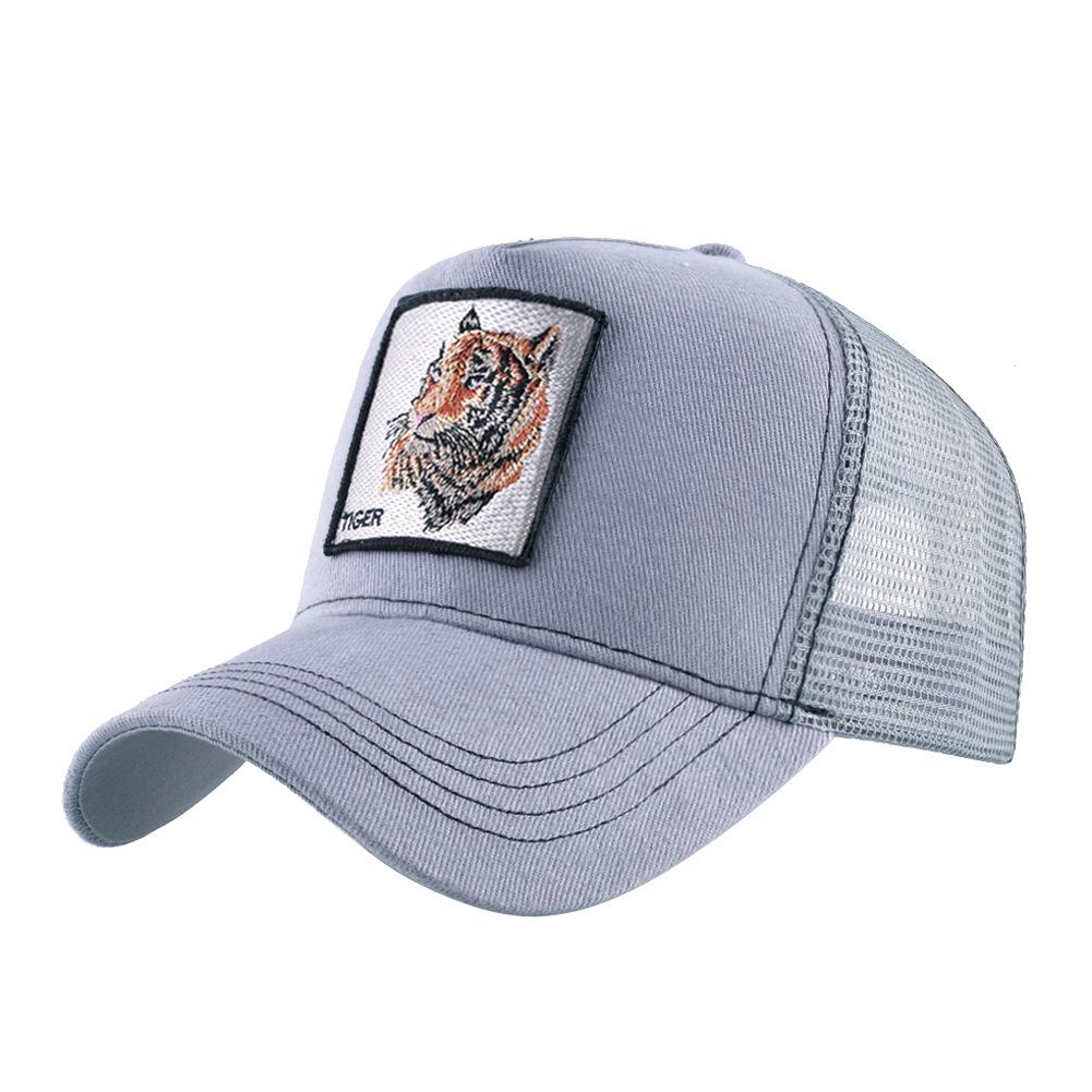 European & American Retro Cotton Embroidered Animal Mesh Baseball Cap