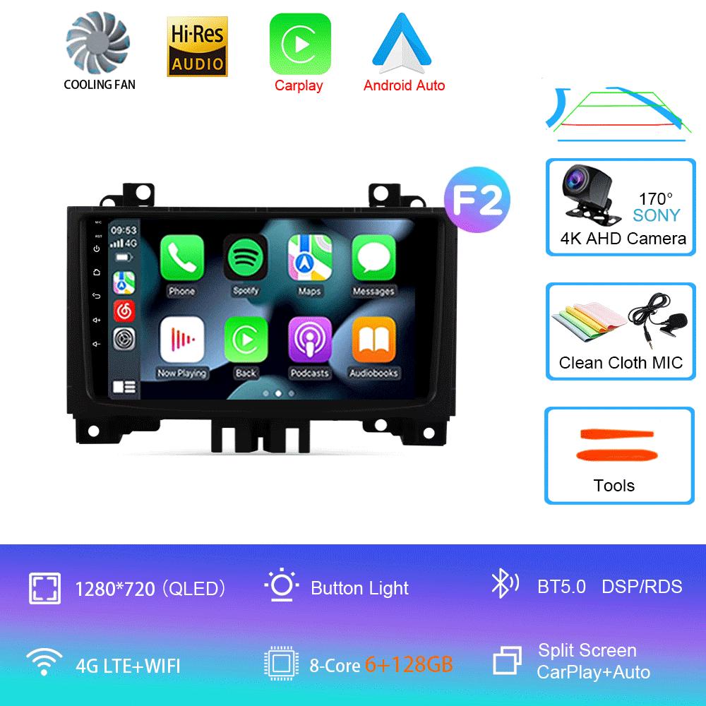 Car Radio 9" Android 14 For Mercedes Benz Sprinter For VW Crafter 2006- 2016 Android CarPlay 4G WIFI GPS Navigation No 2din DSP