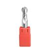 Tungsten Steel Ball Nose Cutter for Aluminum, 55° 2-Flute Ball End Mill, R1 Extended Alloy Cutter