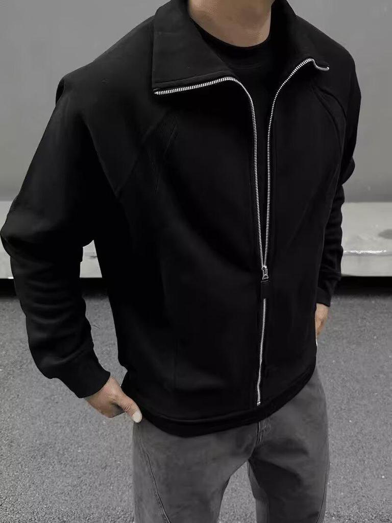 Unisex Hochwertige Reißverschluss-Strickjacke für Frühling/Herbst – Lockere Passform, Vielseitiges Oberteil