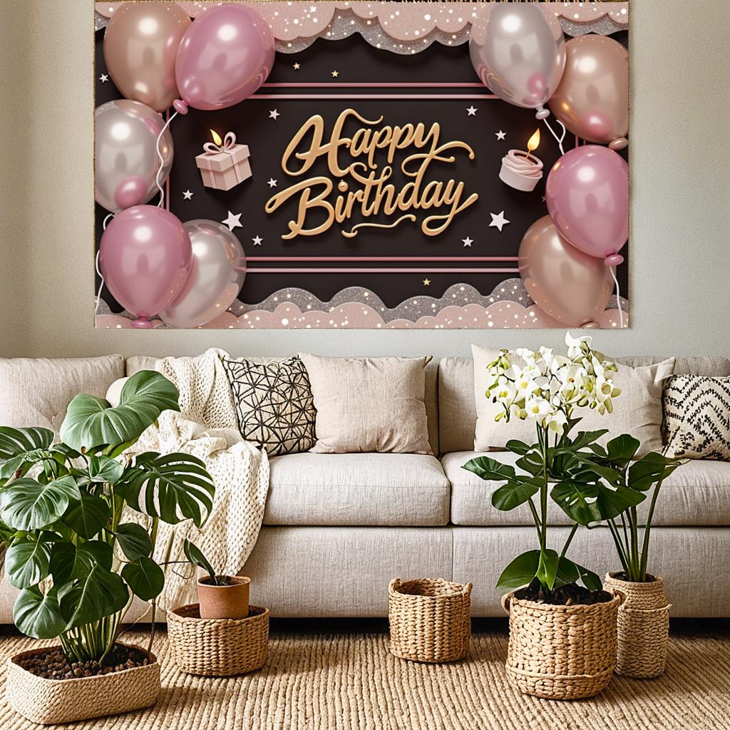 Colorful Event Banner Decorative Banner Party Decoration for Gift for Her Birthday Party Indoor Decoration