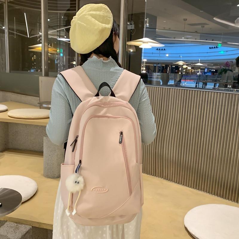 School Bag Junior High School Girls College High School Students College Students Backpack Simple Large Capacity Backpack